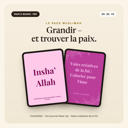 Le pack Muslimah – journal Glow-Up + Voies créatives de la foi