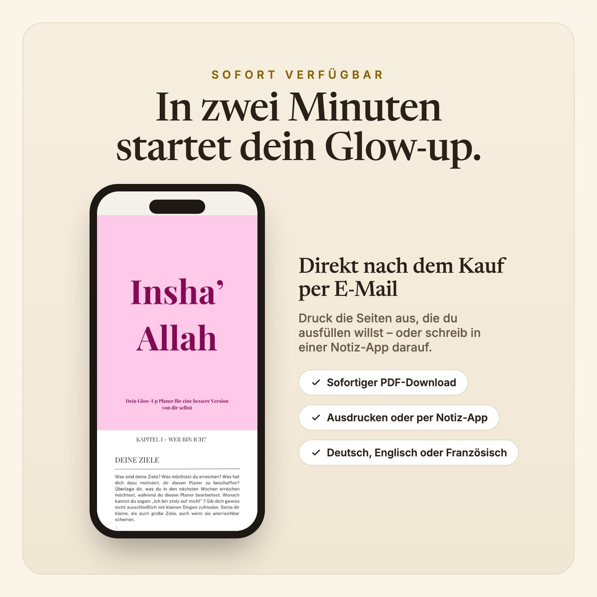 Insha’Allah Glow-Up-Planer – Sofort lesen auf Handy, Tablet oder Laptop