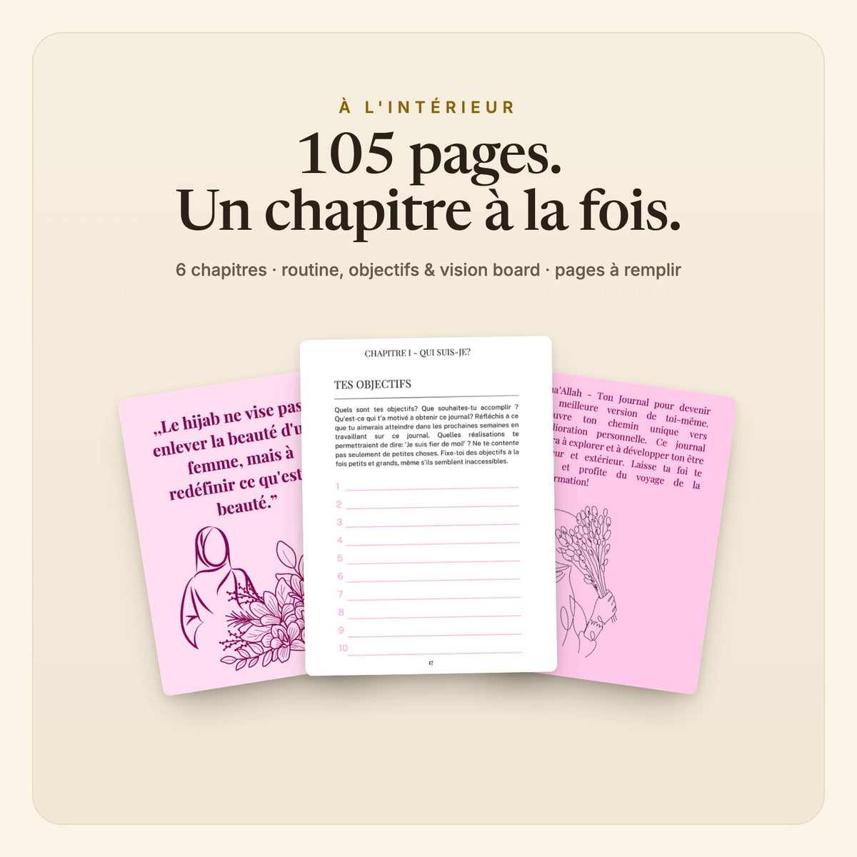 Insha'Allah Journal Glow-Up – à l'intérieur