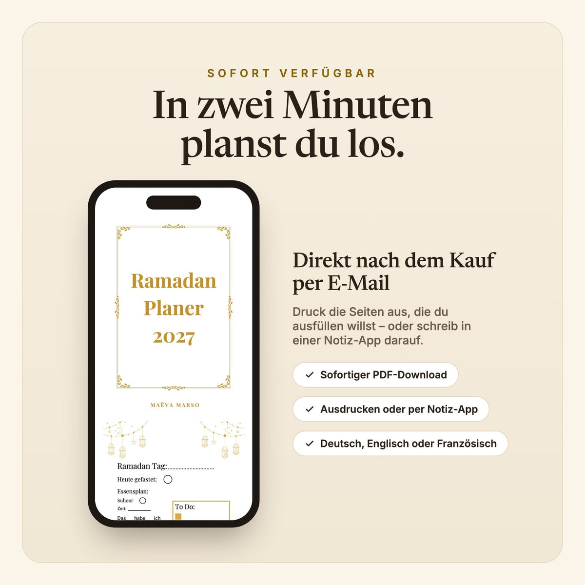 Ramadanplaner – Lesen auf Handy, Tablet oder Laptop