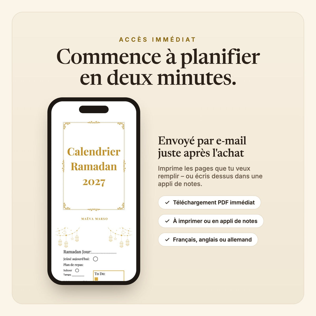 Calendrier Ramadan – à lire sur téléphone, tablette ou ordinateur