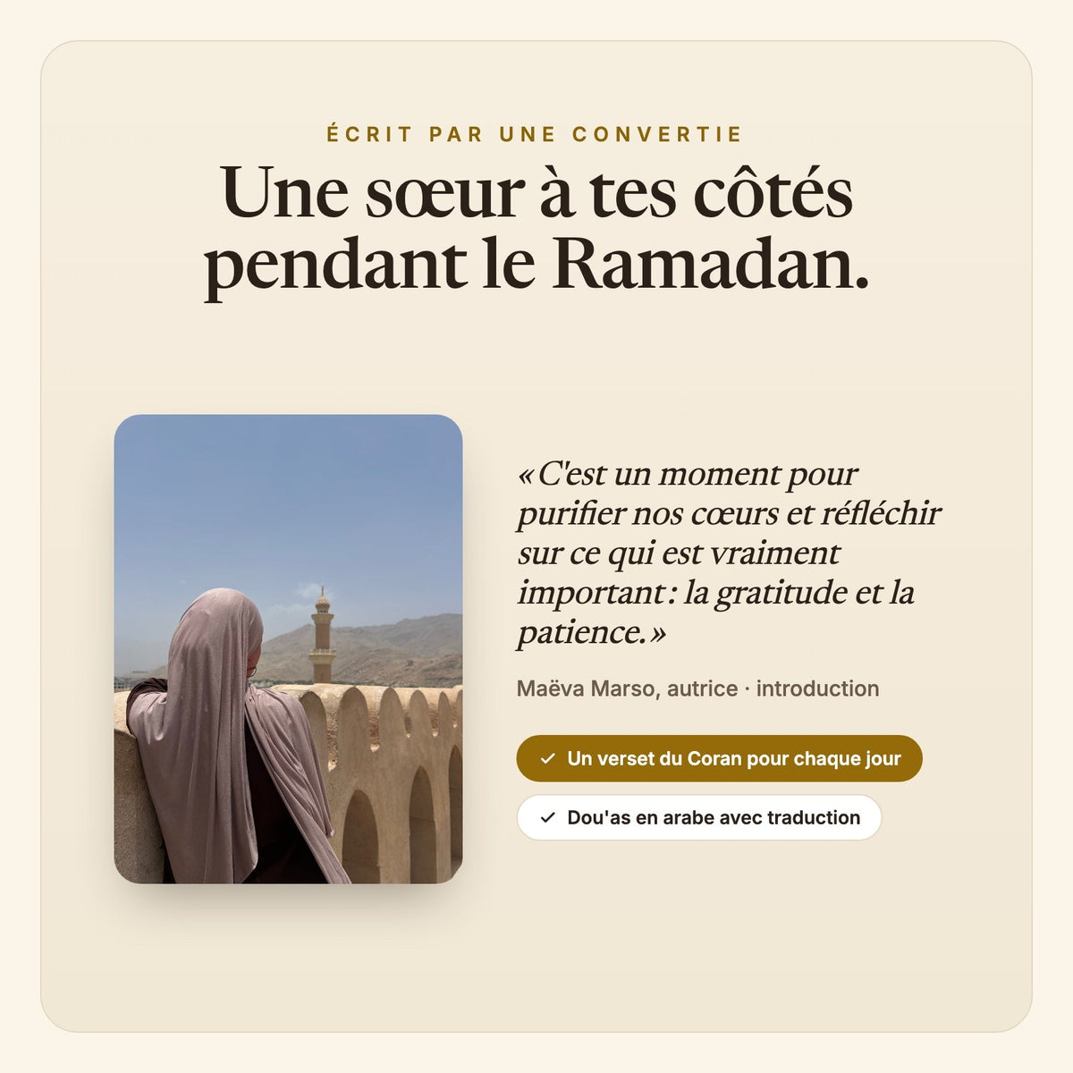Calendrier Ramadan – écrit par Maëva Marso, une convertie