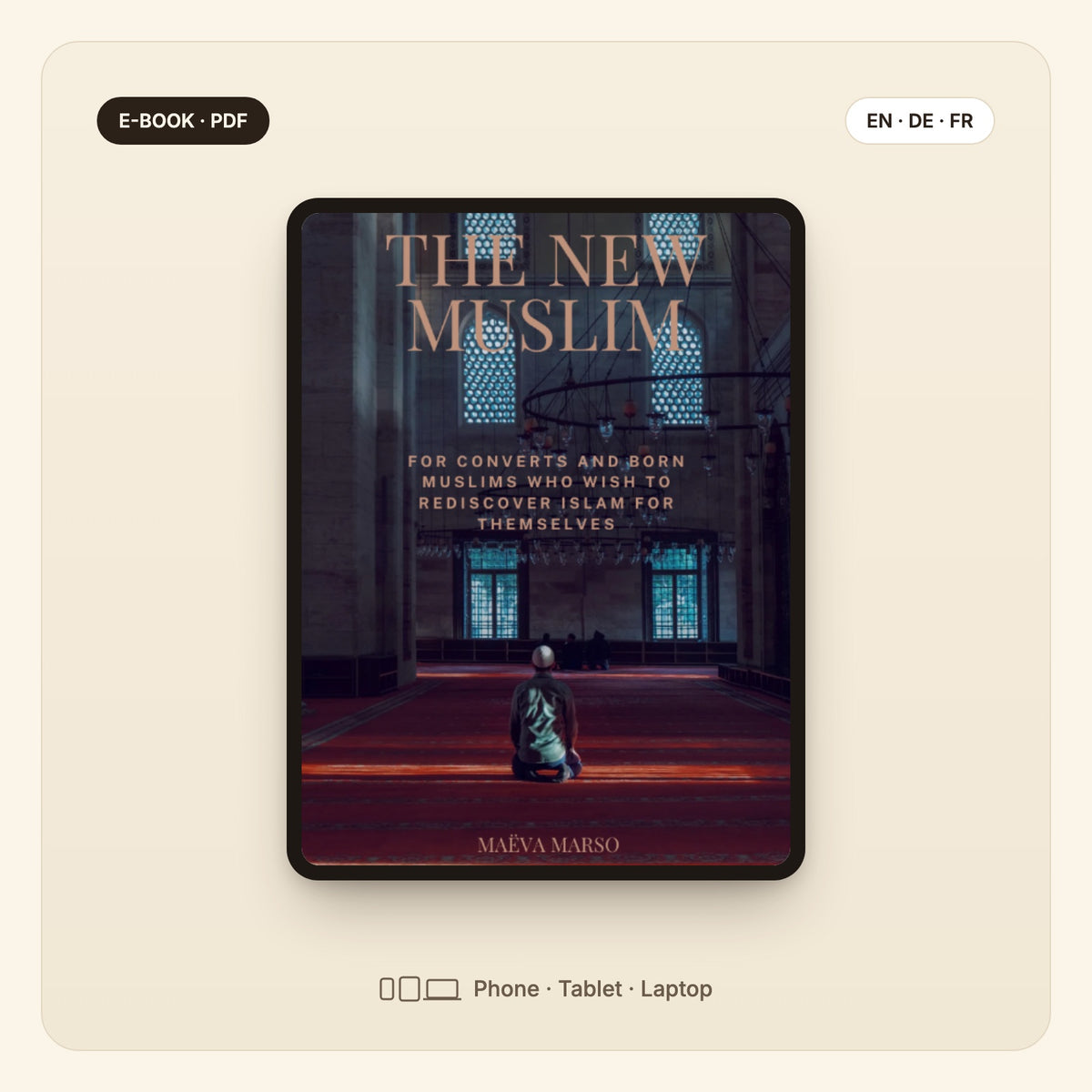 The New Muslim – e-book cover on a tablet